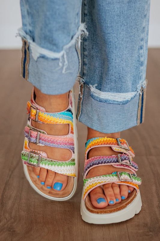 Vibrant Getaway Platform Sandals