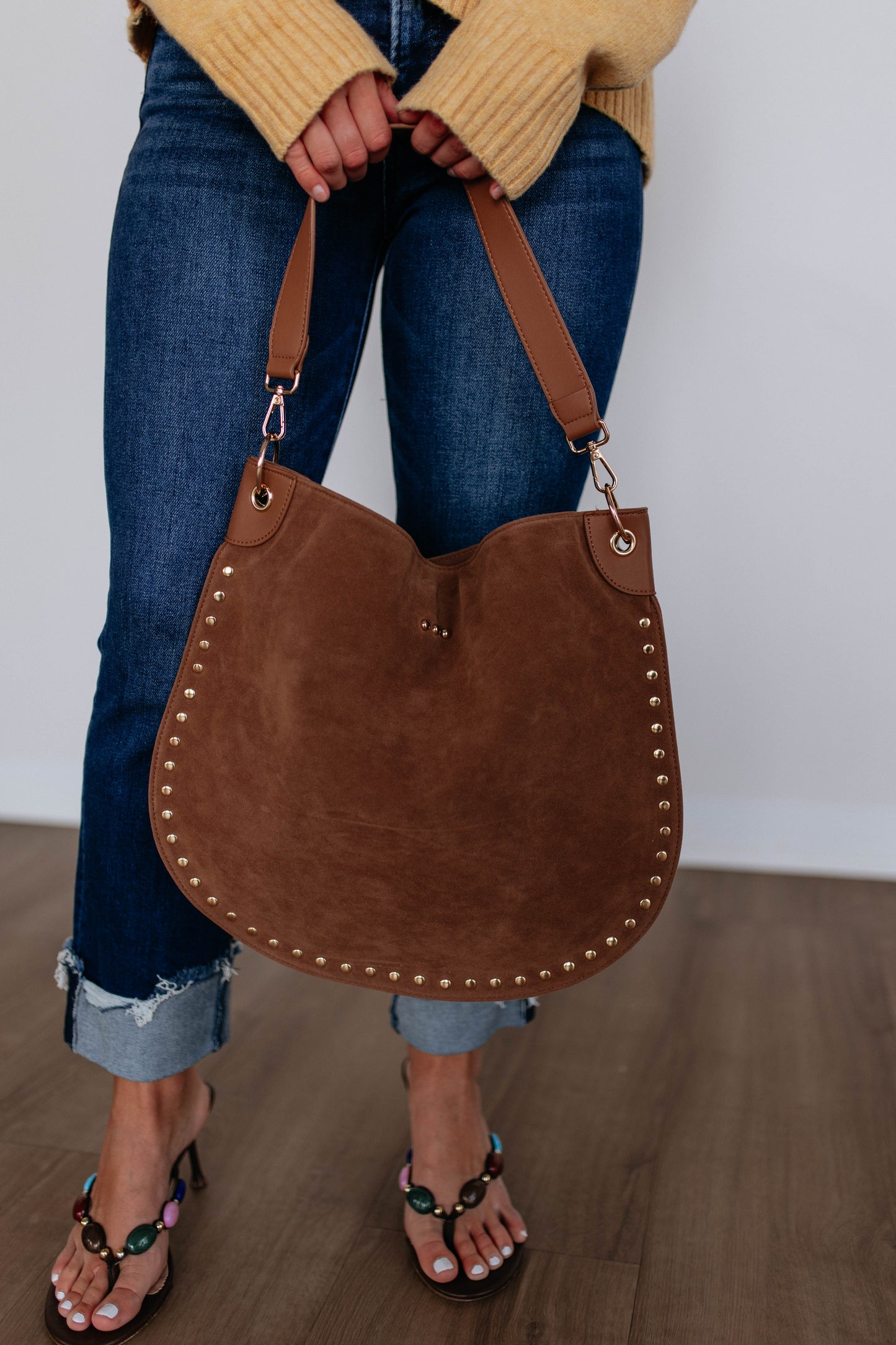 Hendrix Suede Hobo Bag
